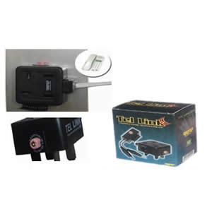 Grampo telefônico oculto na tomada